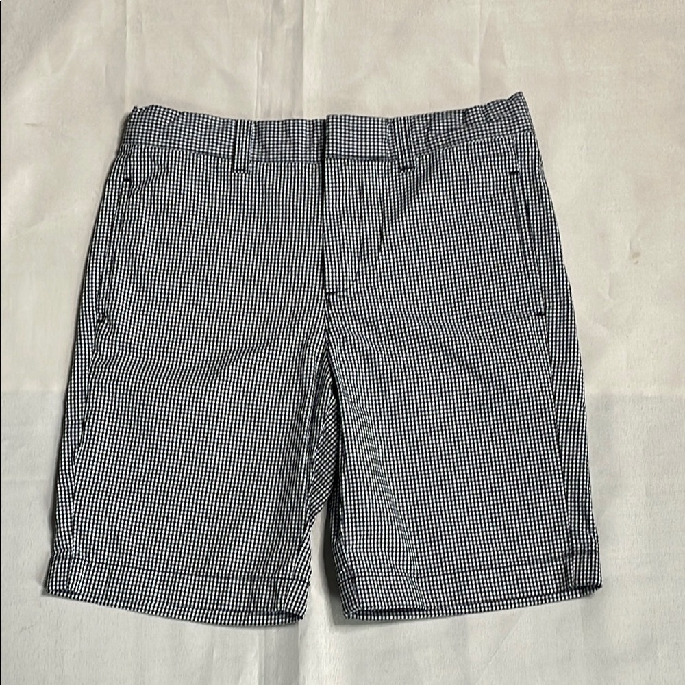 CREWCUTS Black and White Checkered Shorts